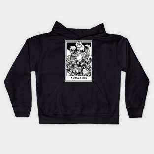 Aquarius Zodiac Tarot Kids Hoodie